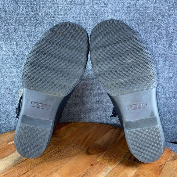 Sperry Saltwater Duck Boots Womens 8.5 Gray Black Leather Rain Shoes - Picture 9 of 10
